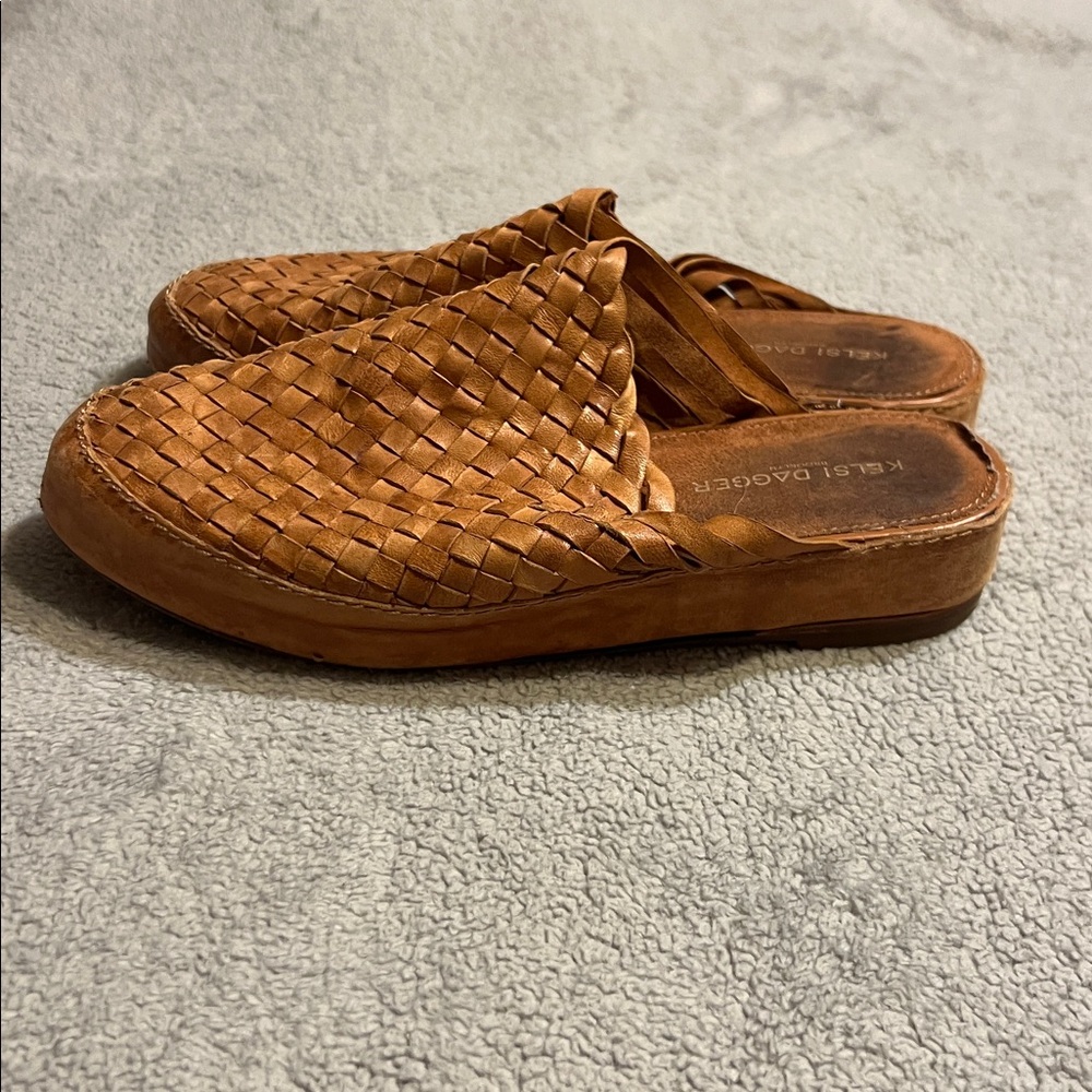 Kelsi Dagger Brooklyn Maple Woven Mules Size 8.5 - Picture 9 of 11